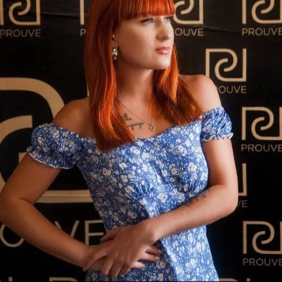 Off-Shoulder Floral Midi Dress - Picture 16 of 16